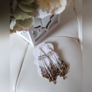 Beaded, Fringe, Artisan Earrings